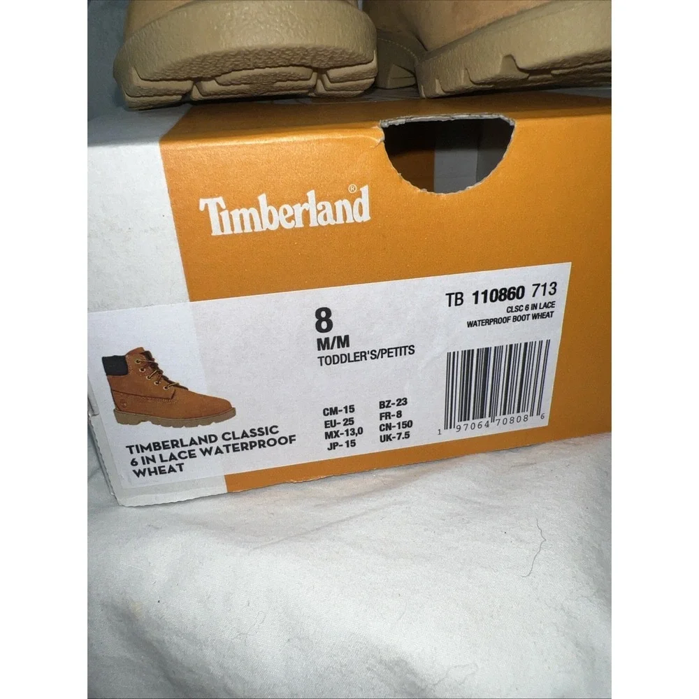 Timberland Toddler‎ Timberland Classic 6-Inch Waterproof Boot, Wheat Nubuck, 8